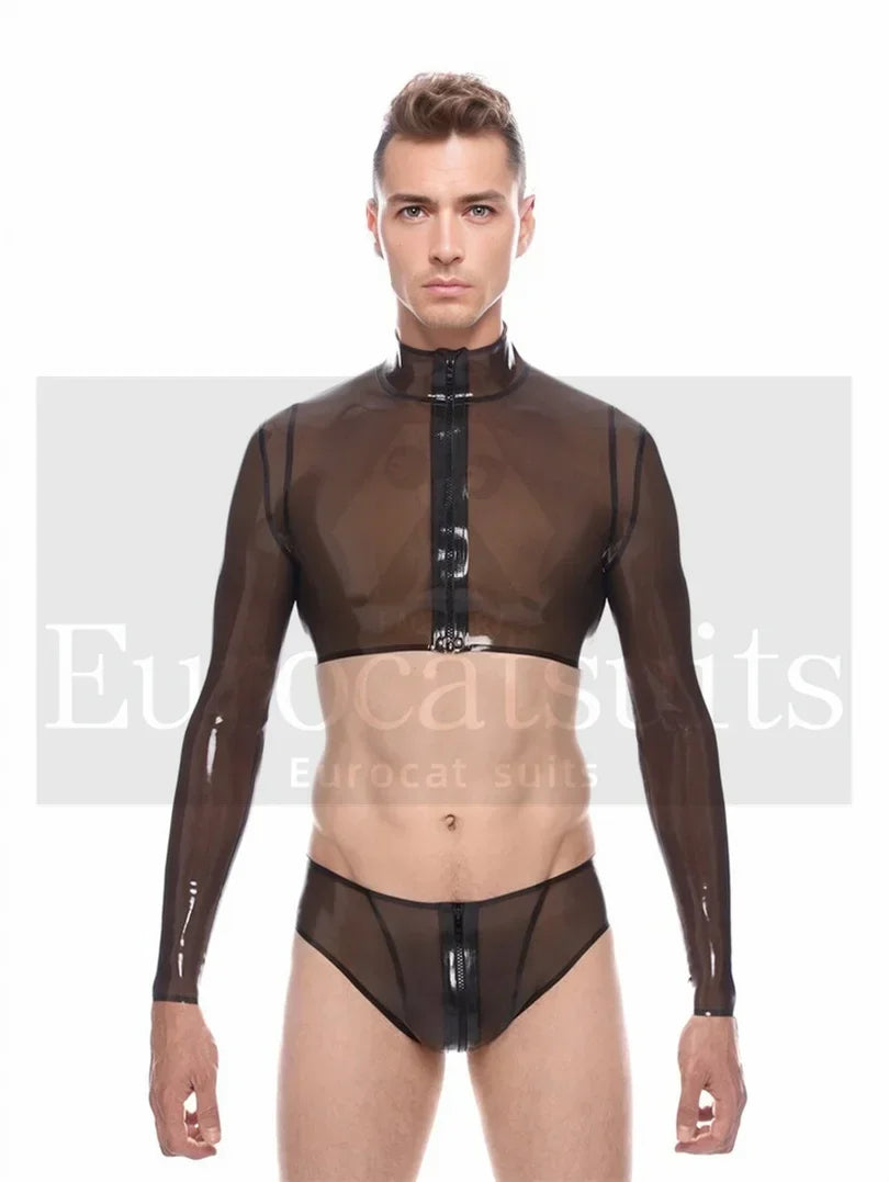Latex Gloves men smoky transparency socks Rubber Gloves Adult Unisex Seamless mask hood molding latex fetish