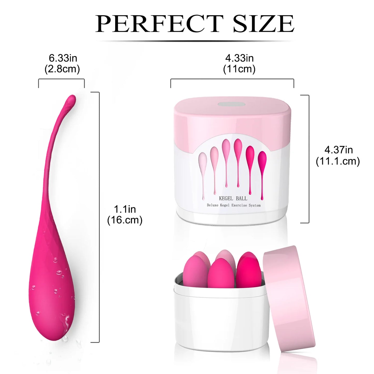 Kegel Ball Chinese Waterproof Silicone Vaginal Tightening Balls Set Pelvic Floor Muscle Exercises Ben wa Balls Sex Toy for Women