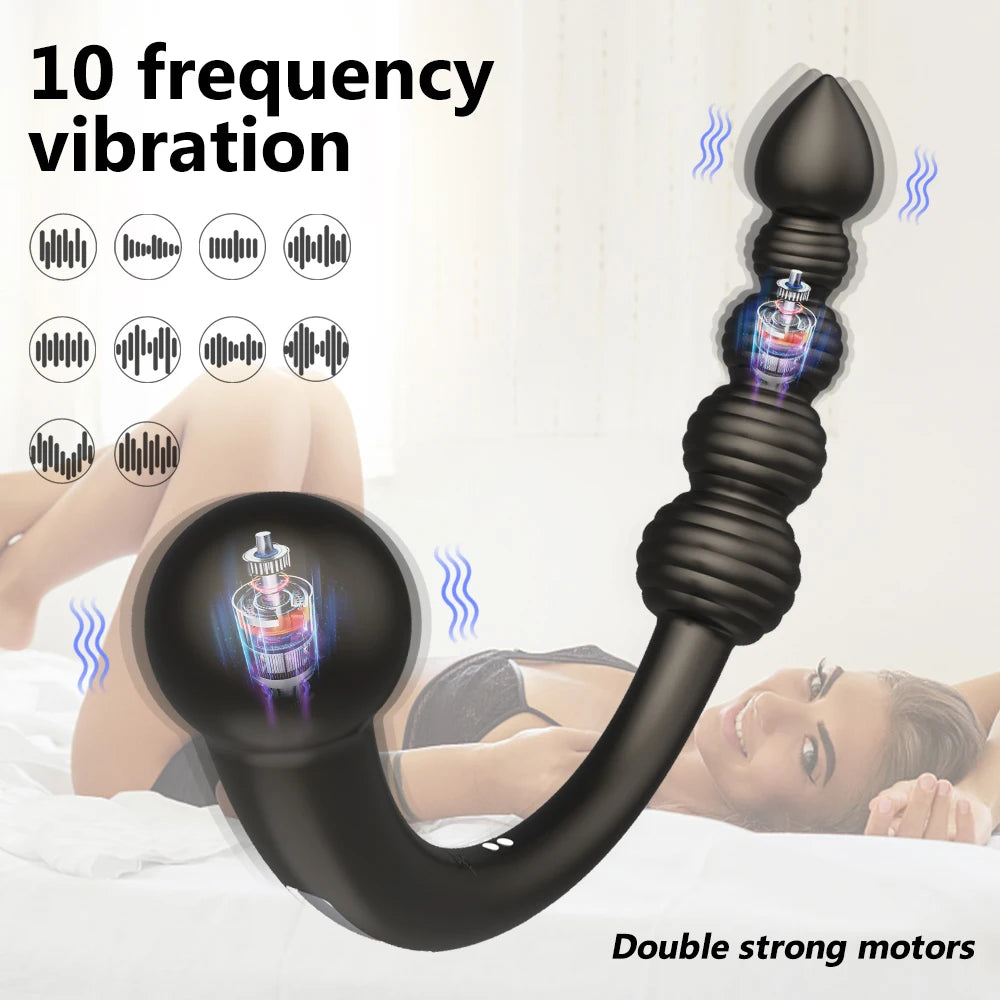 Strap-on Dildo Vibrators for Couples 10 Speed Vibration Strapon For Lesiban Double-heads Stimulator Adult Anal Sex Toy For Women