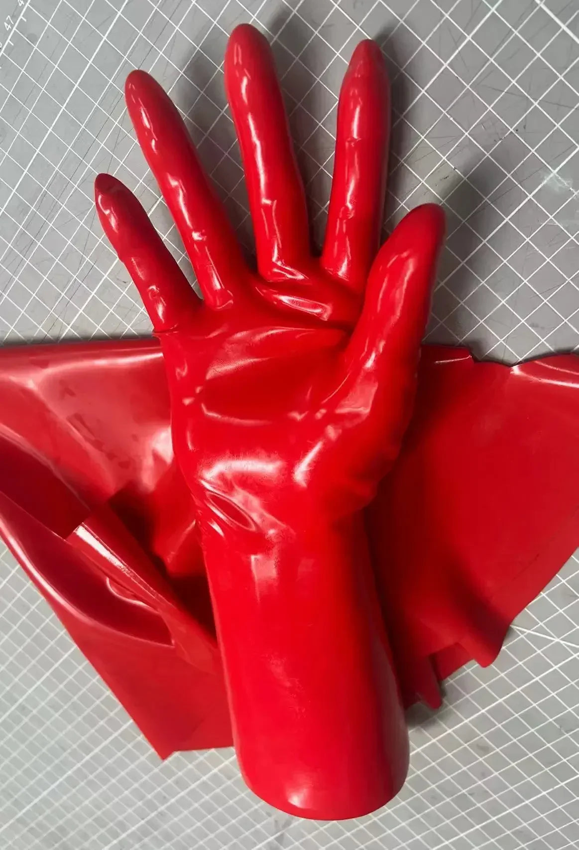 Latex Gloves men smoky transparency socks Rubber Gloves Adult Unisex Seamless mask hood molding latex fetish