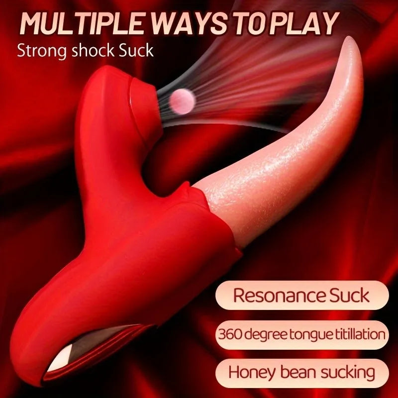 Sucker Vibrator For Women Double Stimulation Clitoris Stimulator Licking Vagina G Spot Masturbator Adult Sex Toys 18+ Vibrators