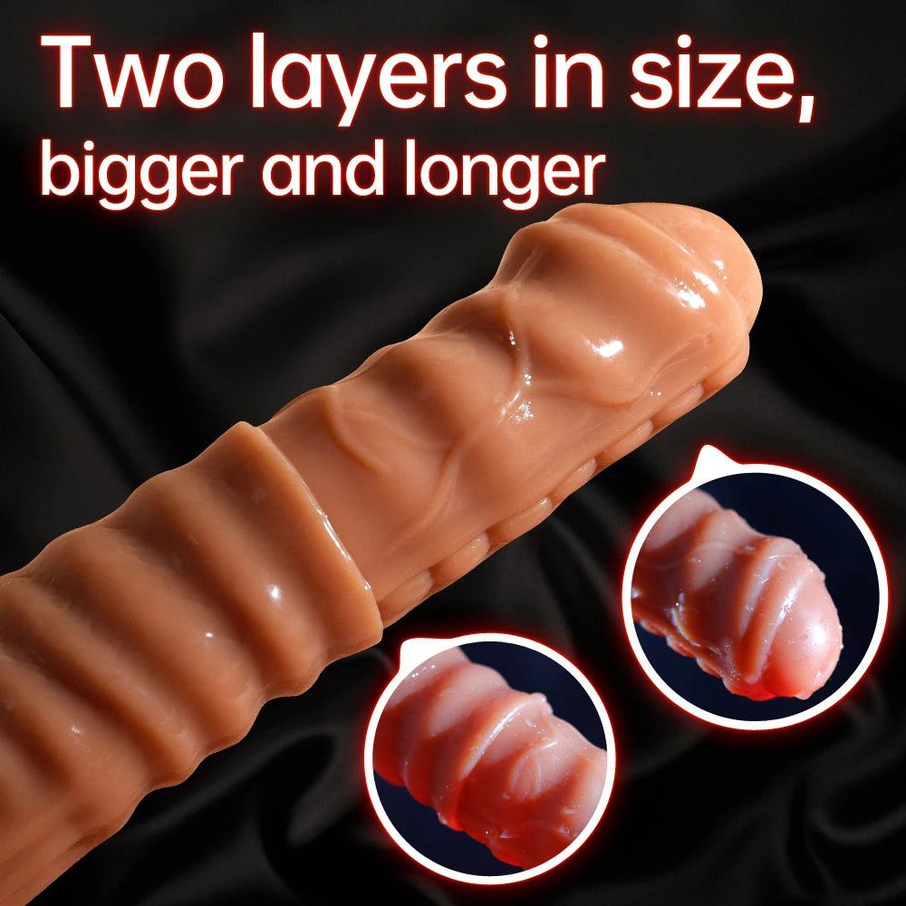 Reusable Condoms Male Penis Extension Sleeves Enlargement Delay Vibrators Delay Ejaculation Cock Ring Adult Sex Toys For Men