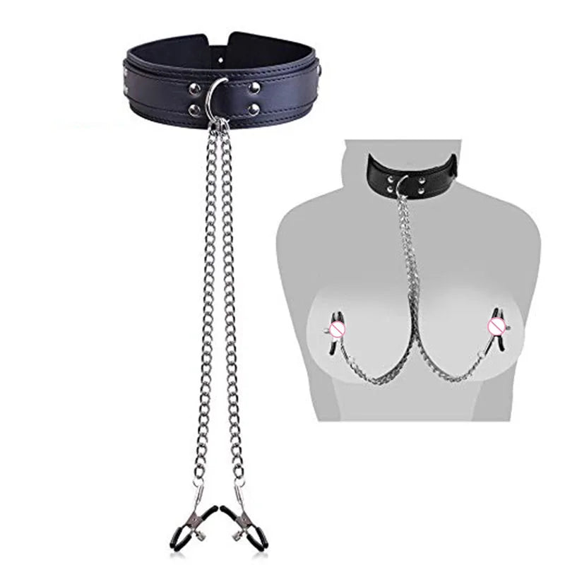 Restraint Handcuffs Neck Sex Collar Leash Bedroom Flirting BDSM Slave Sex Toys For Women Couples Games No Anal Plug Sexy Toys