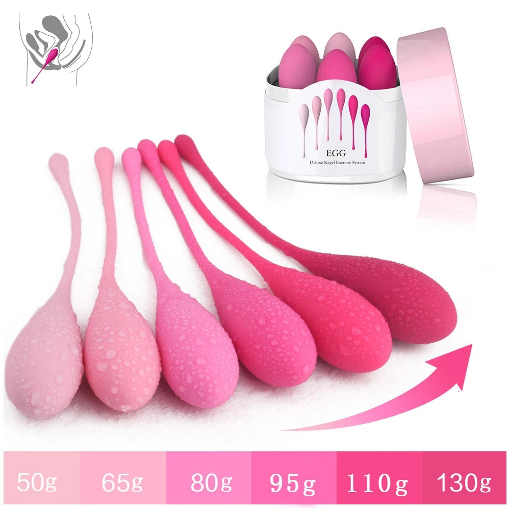 Kegel Ball Chinese Waterproof Silicone Vaginal Tightening Balls Set Pelvic Floor Muscle Exercises Ben wa Balls Sex Toy for Women