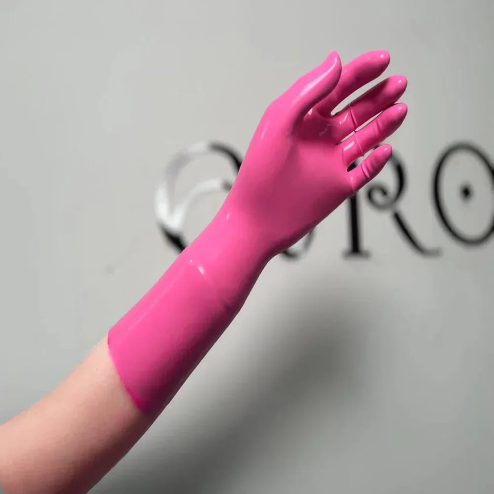Latex Gloves men smoky transparency socks Rubber Gloves Adult Unisex Seamless mask hood molding latex fetish