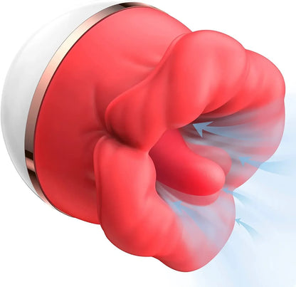 Rose Red Lips Vibrator Vagina Tongue Licker Clitoral Stimulator g-spot Massager Female Masturbator Adult Erotic Products