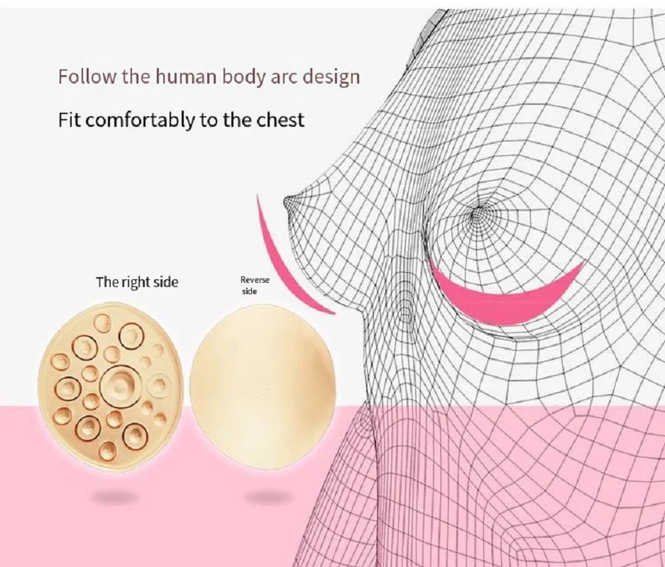 Breast Enhancement Instrument Red Light Massage Therapy Chest Massage Pad Hot Compress Wireless Vibration Massage