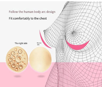 Breast Enhancement Instrument Red Light Massage Therapy Chest Massage Pad Hot Compress Wireless Vibration Massage