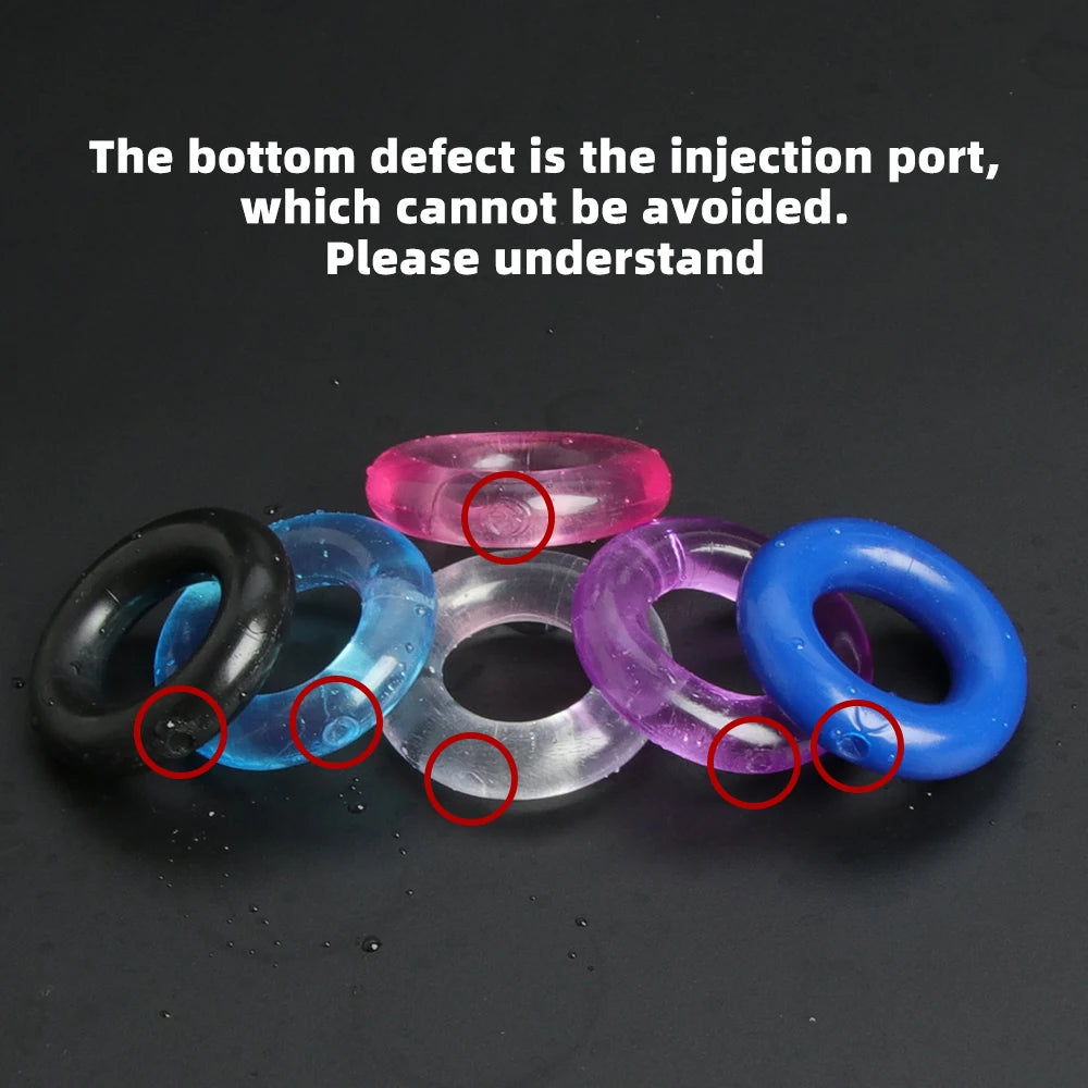 6 Pcs Cock Ring For Men Delay Ejaculation Silicone Penis Ring Set Adult Product Male Rings Lasting Erection Sex Toys For Couple