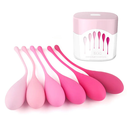 Kegel Ball Chinese Waterproof Silicone Vaginal Tightening Balls Set Pelvic Floor Muscle Exercises Ben wa Balls Sex Toy for Women