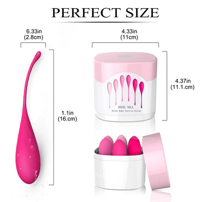 Kegel Ball Chinese Waterproof Silicone Vaginal Tightening Balls Set Pelvic Floor Muscle Exercises Ben wa Balls Sex Toy for Women