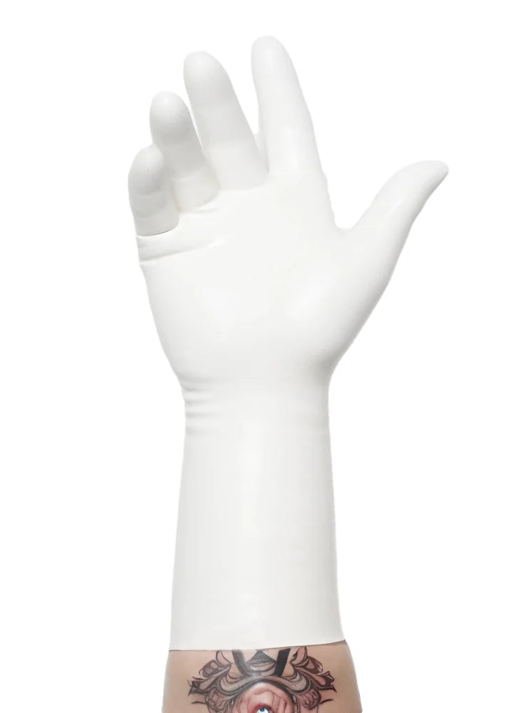 Latex Gloves men smoky transparency socks Rubber Gloves Adult Unisex Seamless mask hood molding latex fetish