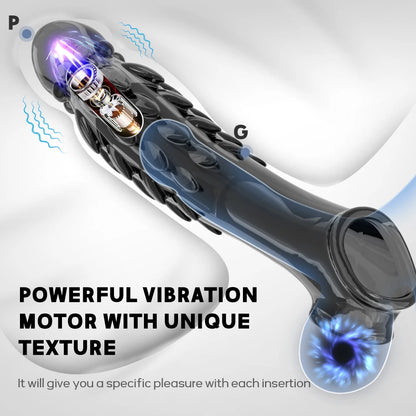 Reusable Condoms Male Penis Extension Sleeves Enlargement Delay Vibrators Delay Ejaculation Cock Ring Adult Sex Toys For Men