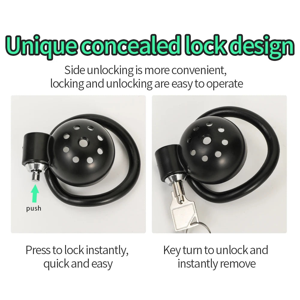 ABS Chastity Cage with 5 Rings Cock Cage Adult Sex Toy Penis Bondage Urethral Lock with Plug Male Cuckold Erotic Couple BDSM Toy