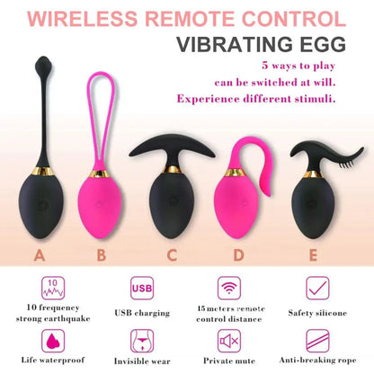 Vibrating Panties Egg Kegel Exerciser Vaginal Balls Wireless Remote Jumping Control Masturbator Wa Ball Ben Female Eggs Clitoris