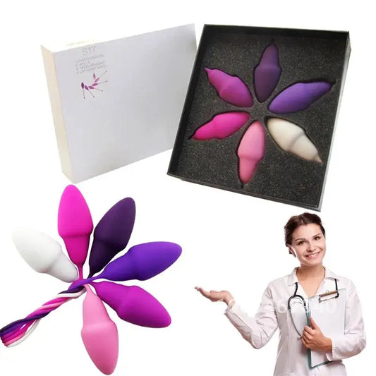 6PCS Medical Silicone Kegel Balls set for women vaginal Muscle Tighten Exercise Dumbbell Geisha kegel Exerciser vaginal ball