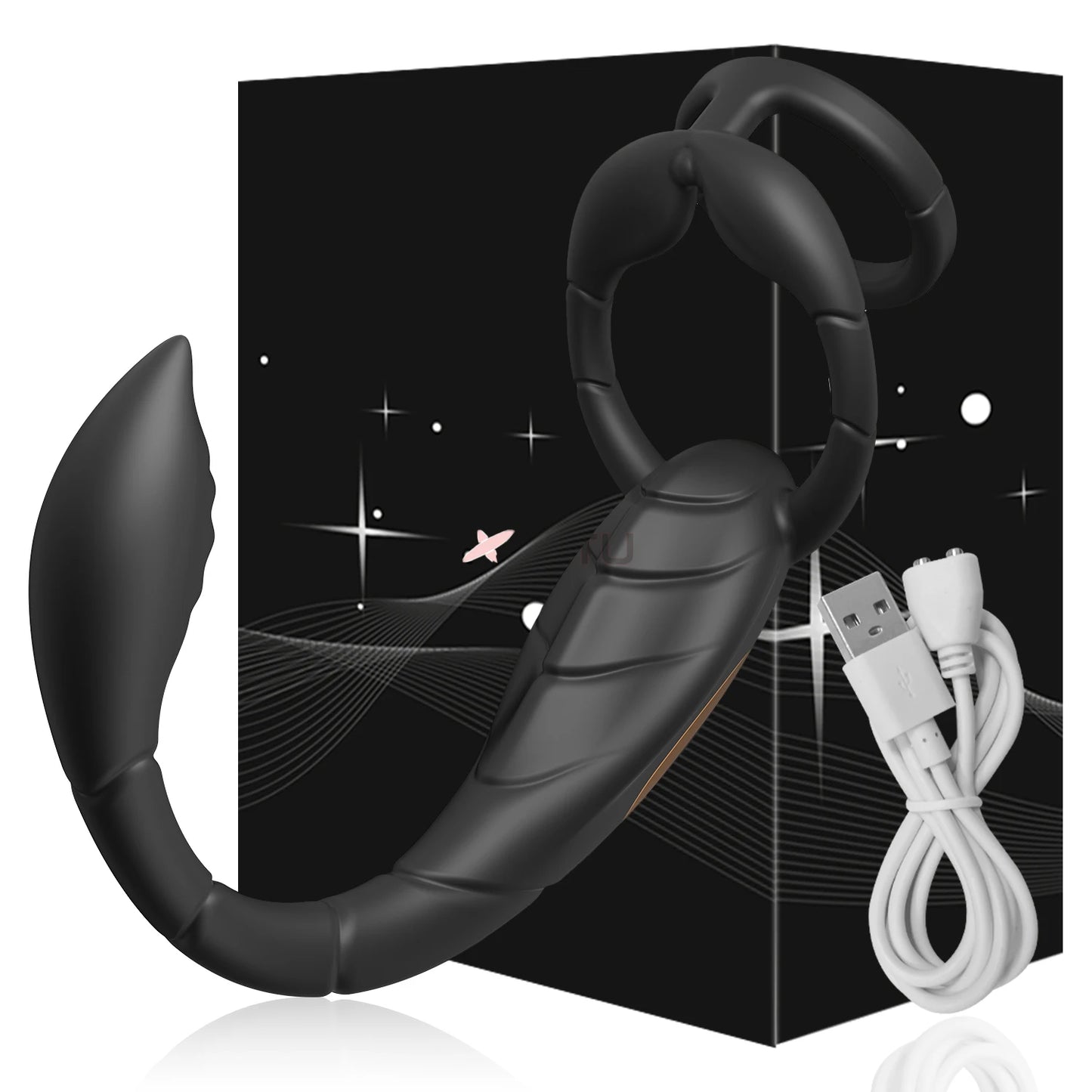 Cock Ring Prostate Vibrator for Male Double Ring Anal Plug Vibrating Delay Ejaculation Male Masturbator Sex Toys for Men