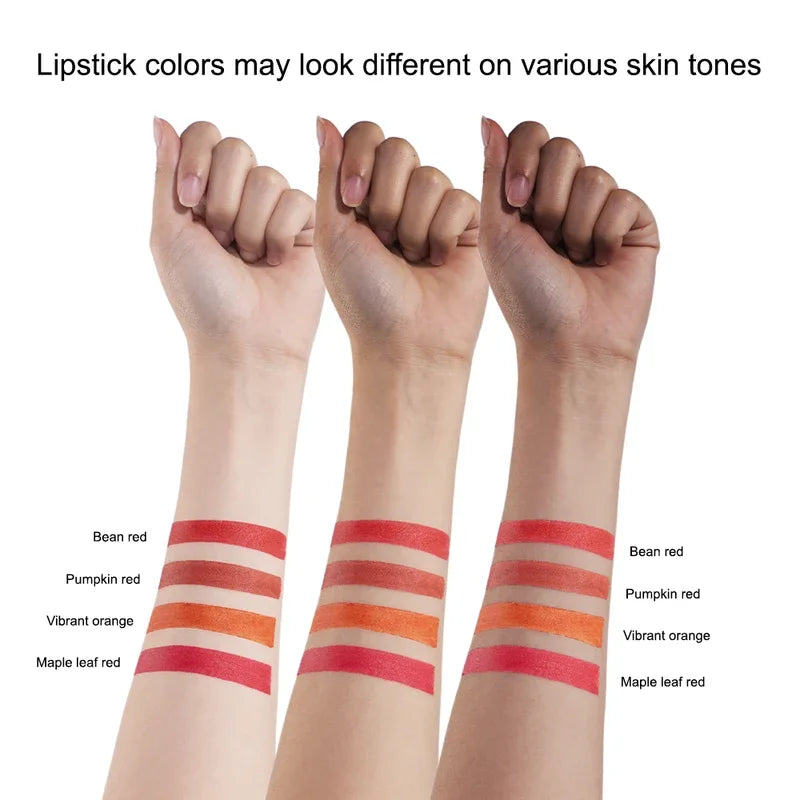 4Colors Lip Gloss Set Velvet Matte Waterproof Long-lasting Lip Non-Stick Cup Cigarette Lipstick Makeup For Women