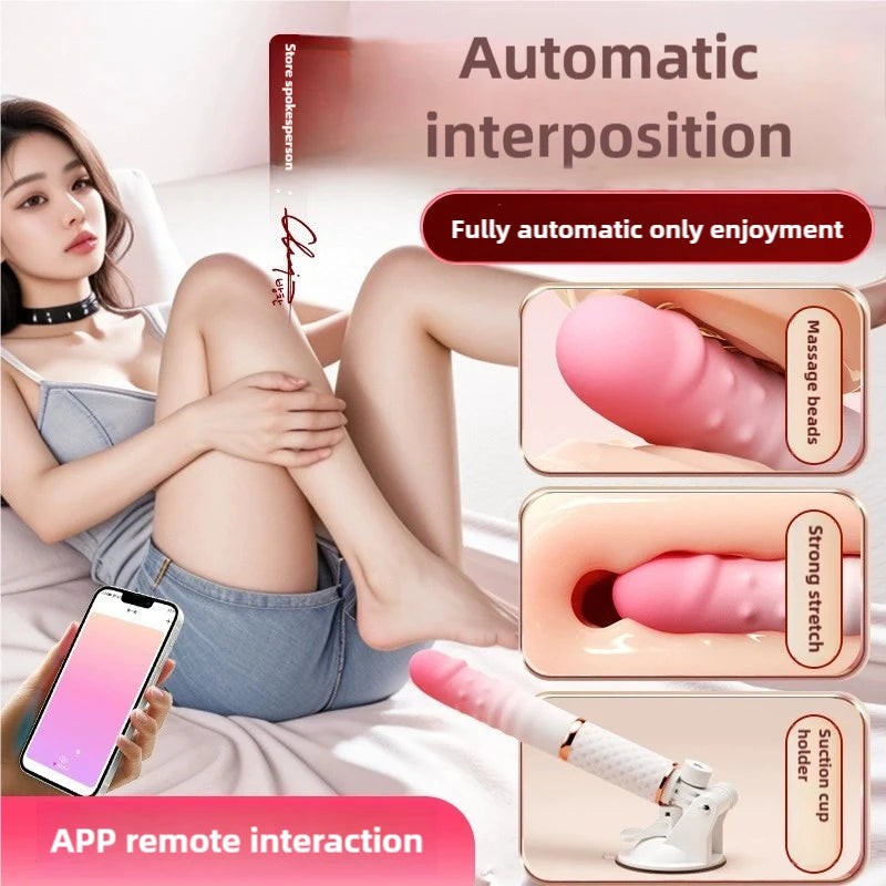 Sex Machine Thrusting Dildo Vibrator Retractable Pussy Vaginal G Spot Automatic Up Down Massager Adults Sex Toys for Women