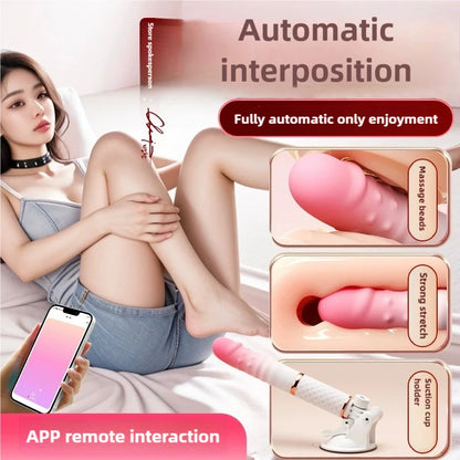 Sex Machine Thrusting Dildo Vibrator Retractable Pussy Vaginal G Spot Automatic Up Down Massager Adults Sex Toys for Women
