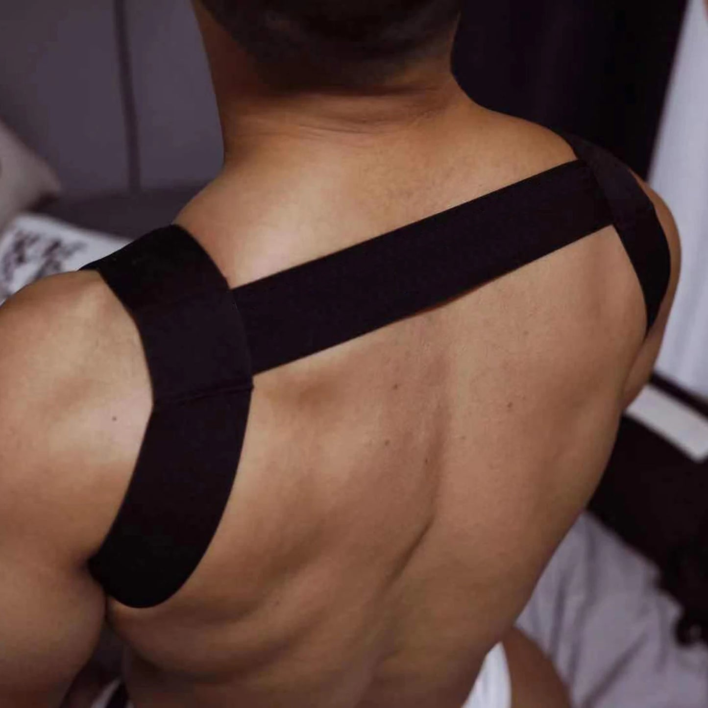 Sexy Lingerie Men's Harness Chest Bodysuit Hollow Out Bondage Elastic Penis Ring Hole Erotic Costume Fetish One-piece