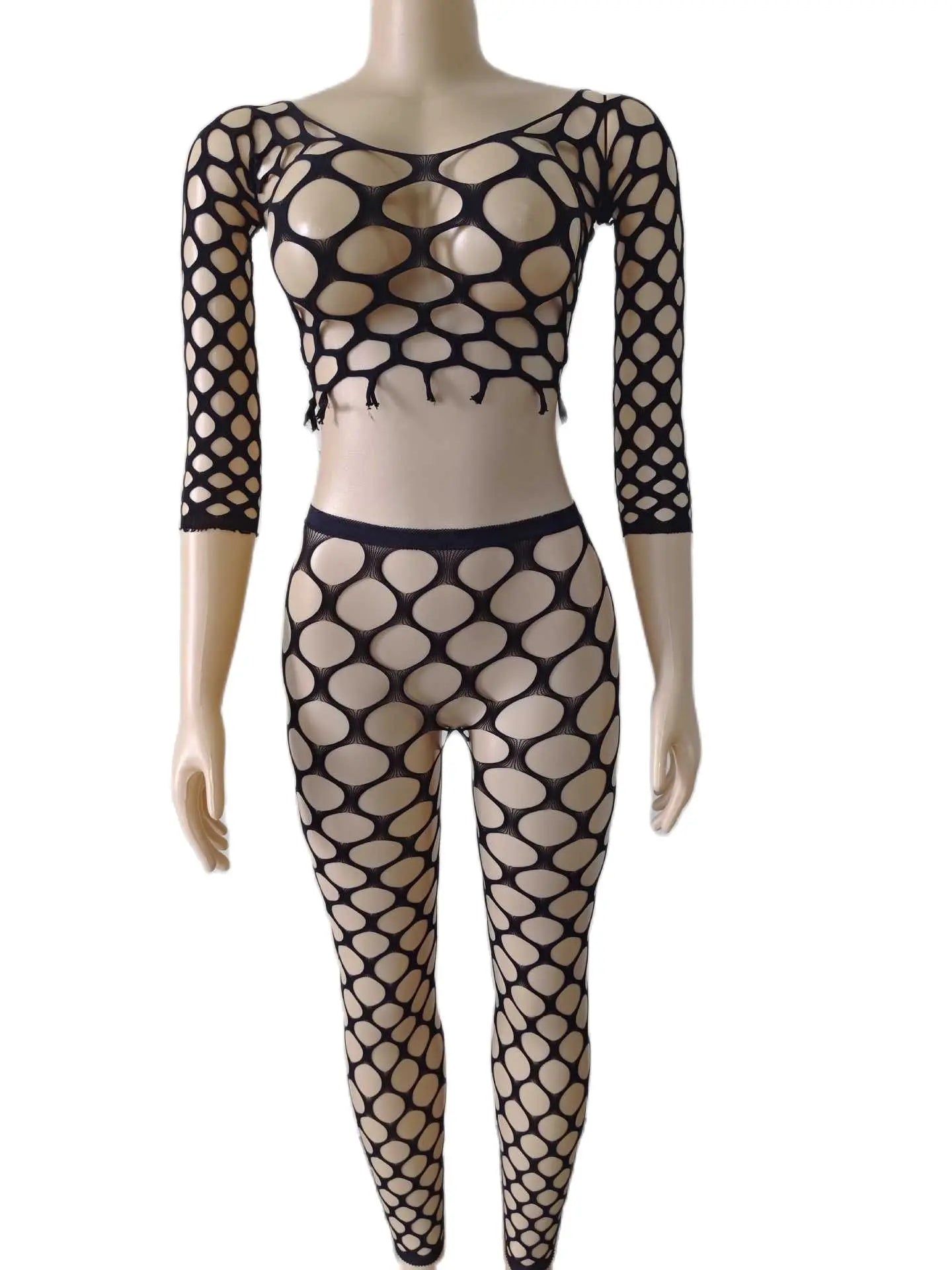 SexyGirl's Exotic Pole Dance Wear  Stretchy Erotic Lingerie Bodysuit Porno Split Nightbar Stripper Gogo Dancer Bdsm   Costumes
