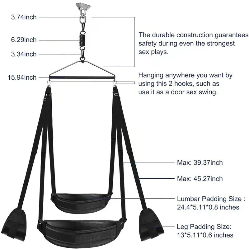 Sex Swing Metal Tripod Sexual Furniture Bondage Sex Toy for Couples Women Adult Products Chairs Hanging Pravate Game BDSM