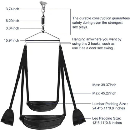Sex Swing Metal Tripod Sexual Furniture Bondage Sex Toy for Couples Women Adult Products Chairs Hanging Pravate Game BDSM