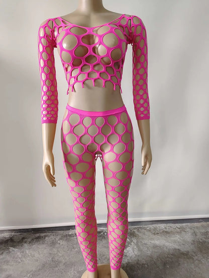 SexyGirl's Exotic Pole Dance Wear  Stretchy Erotic Lingerie Bodysuit Porno Split Nightbar Stripper Gogo Dancer Bdsm   Costumes
