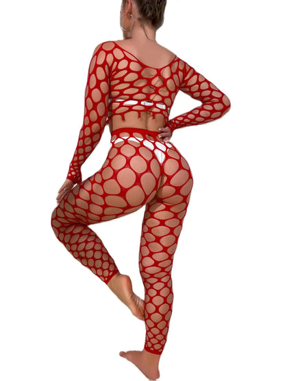 SexyGirl's Exotic Pole Dance Wear  Stretchy Erotic Lingerie Bodysuit Porno Split Nightbar Stripper Gogo Dancer Bdsm   Costumes