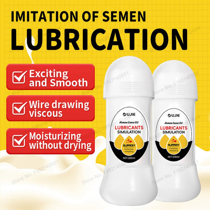 Realistic Semen Lube Premium Water-Based Lubricant for Women Men Couples Adult Sex Toys White Sex Lubricant Comfort Lubricants