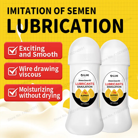 Realistic Semen Lube Premium Water-Based Lubricant for Women Men Couples Adult Sex Toys White Sex Lubricant Comfort Lubricants
