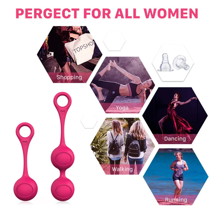 Kegel Exercises Muscle Massager Balls Beginner Tightening Training System for Women Pelvic Weight Training Ben Wa Balls