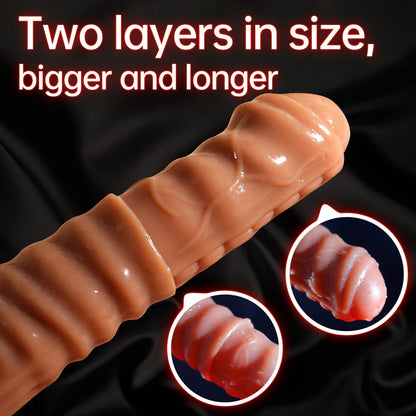 Reusable Condoms Male Penis Extension Sleeves Enlargement Delay Vibrators Delay Ejaculation Cock Ring Adult Sex Toys For Men