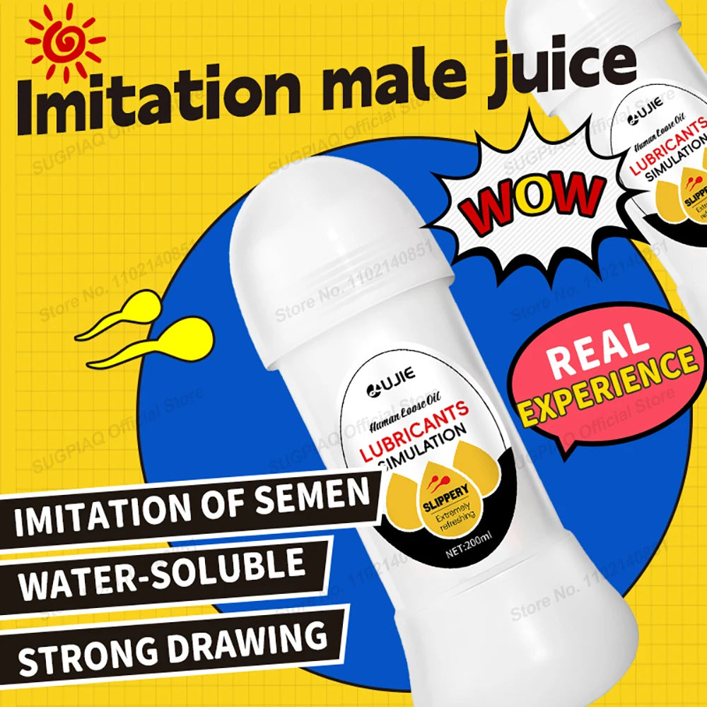 Realistic Semen Lube Premium Water-Based Lubricant for Women Men Couples Adult Sex Toys White Sex Lubricant Comfort Lubricants