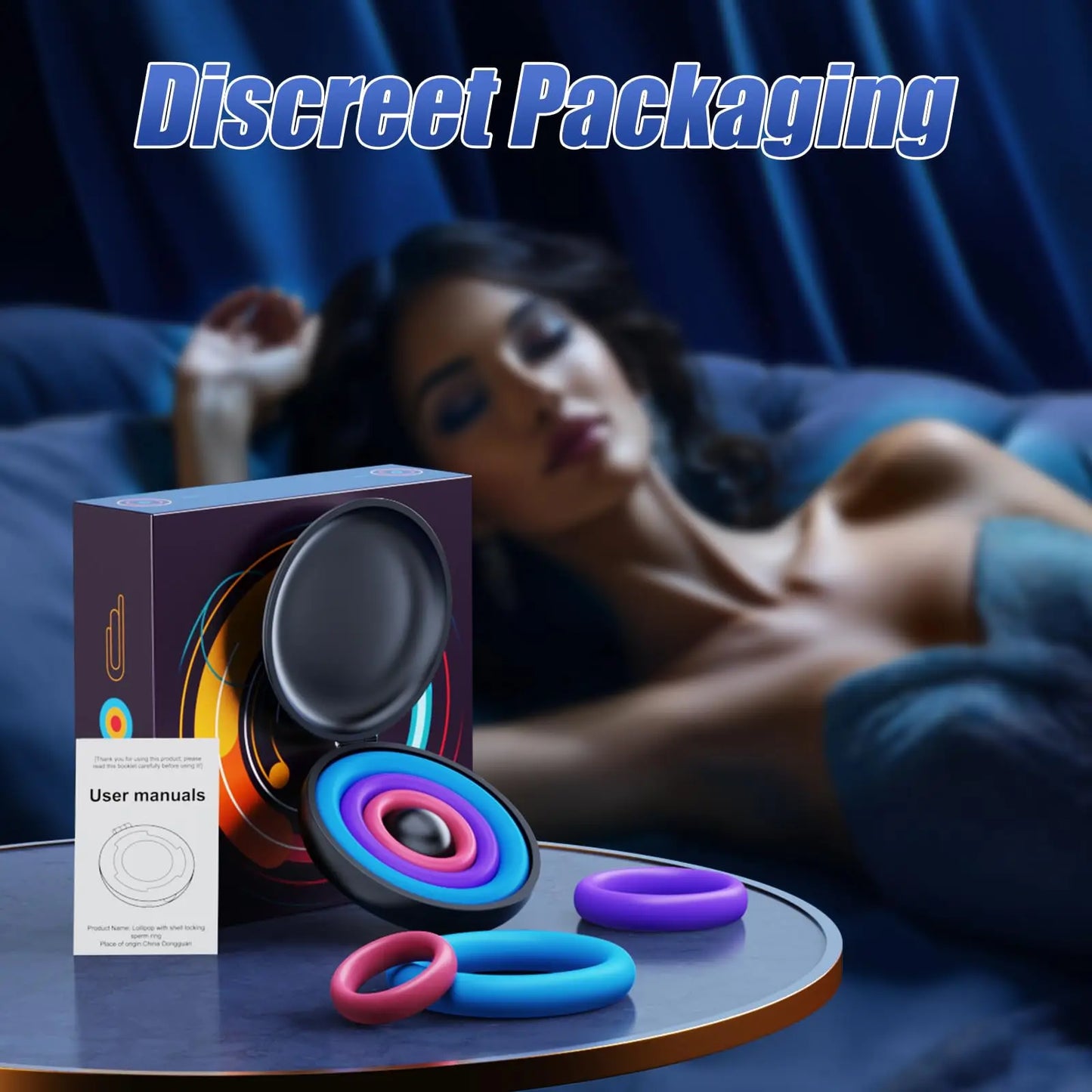 3 Pcs Reusable Silicone Cock Penis Rings Enlargers Erection Enhancing Long Lasting Ejaculation Adult Sex Toys for Men or Couples