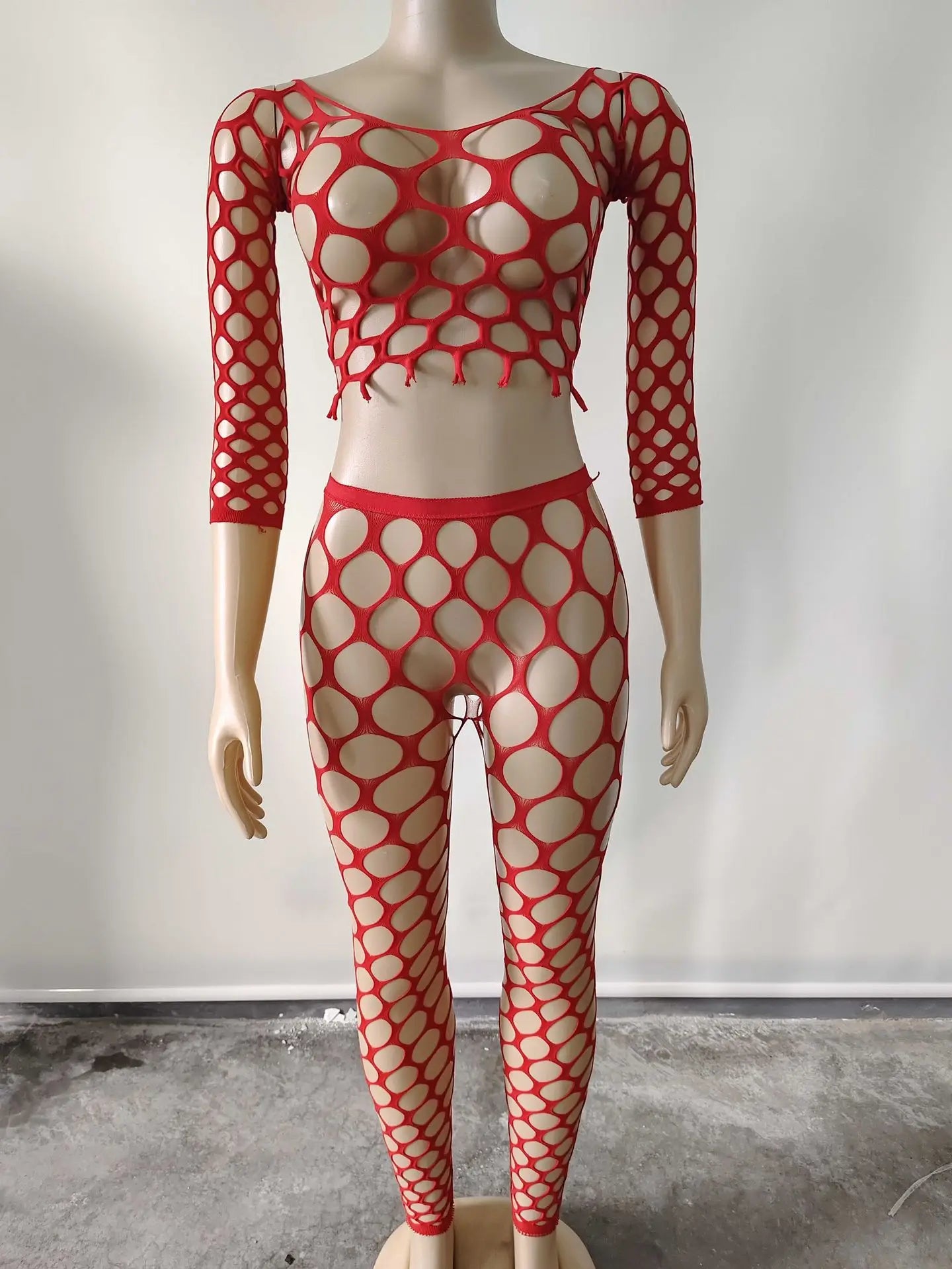 SexyGirl's Exotic Pole Dance Wear  Stretchy Erotic Lingerie Bodysuit Porno Split Nightbar Stripper Gogo Dancer Bdsm   Costumes