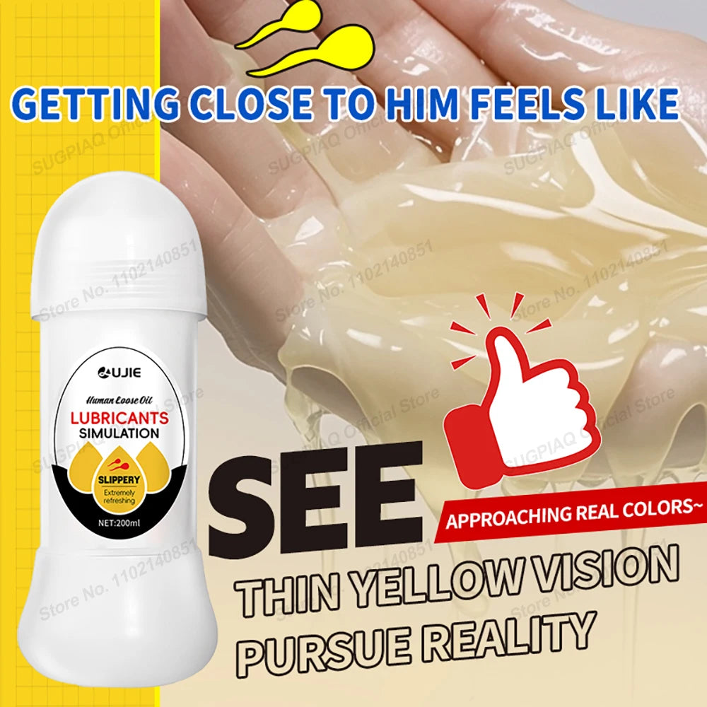 Realistic Semen Lube Premium Water-Based Lubricant for Women Men Couples Adult Sex Toys White Sex Lubricant Comfort Lubricants
