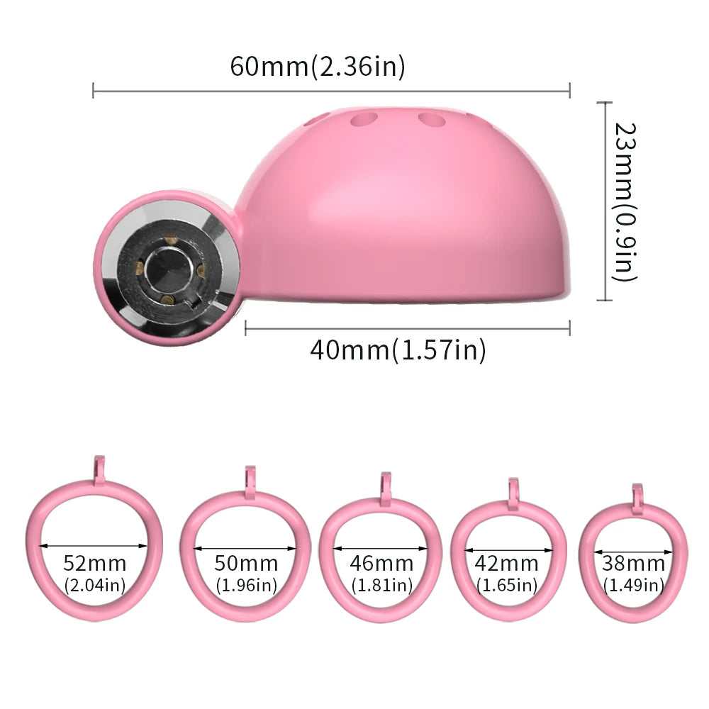 ABS Chastity Cage with 5 Rings Cock Cage Adult Sex Toy Penis Bondage Urethral Lock with Plug Male Cuckold Erotic Couple BDSM Toy