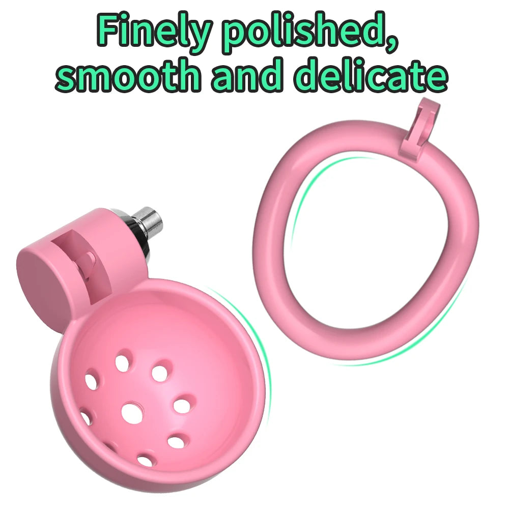 ABS Chastity Cage with 5 Rings Cock Cage Adult Sex Toy Penis Bondage Urethral Lock with Plug Male Cuckold Erotic Couple BDSM Toy