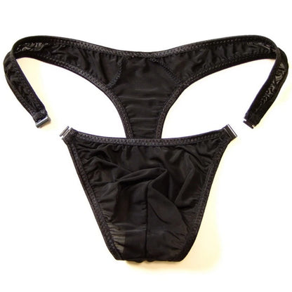 2019 hot M/L/XL Translucent Mens Nylon Thongs Men Sexy Button Bikini Briefs Gay G-string/Jocks/Tanga/T-back gay underwear